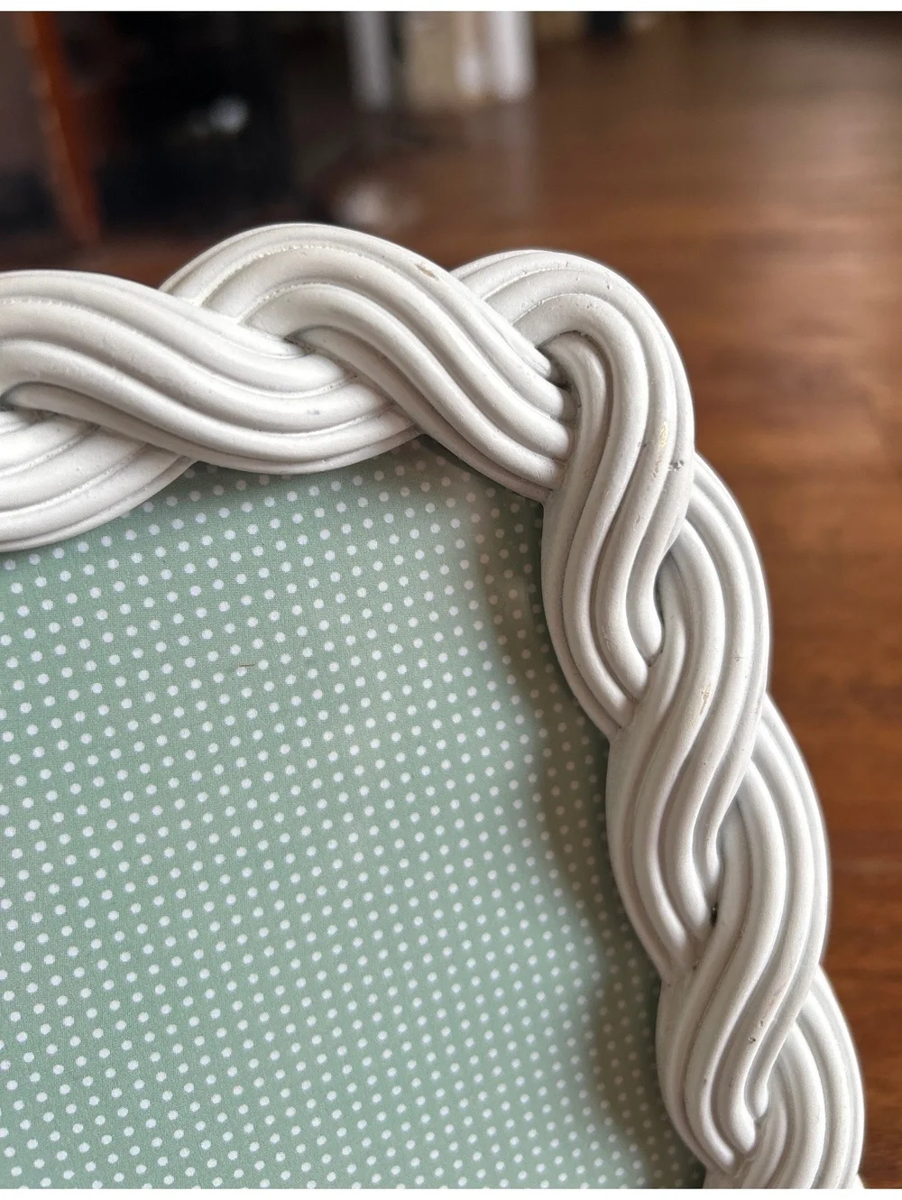 White Twisted Rope Design Photo Frame